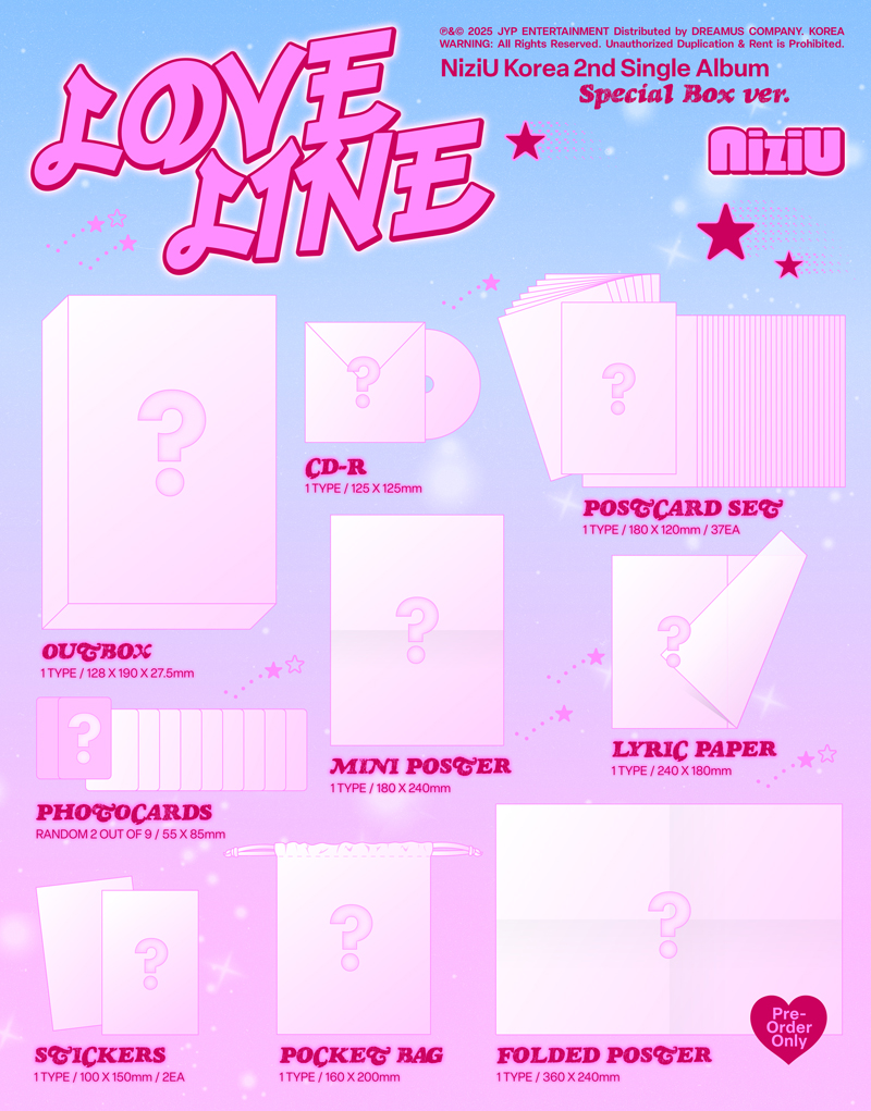 NiziU - Korea 2nd Single Album [LOVE LINE] (Random Ver.)