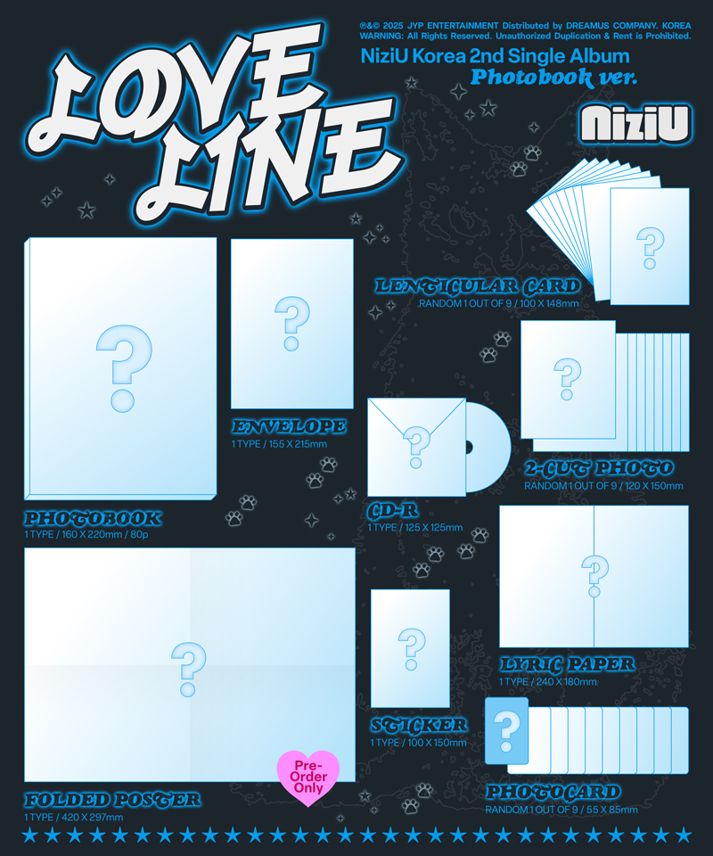 NiziU - Korea 2nd Single Album [LOVE LINE] (Random Ver.)