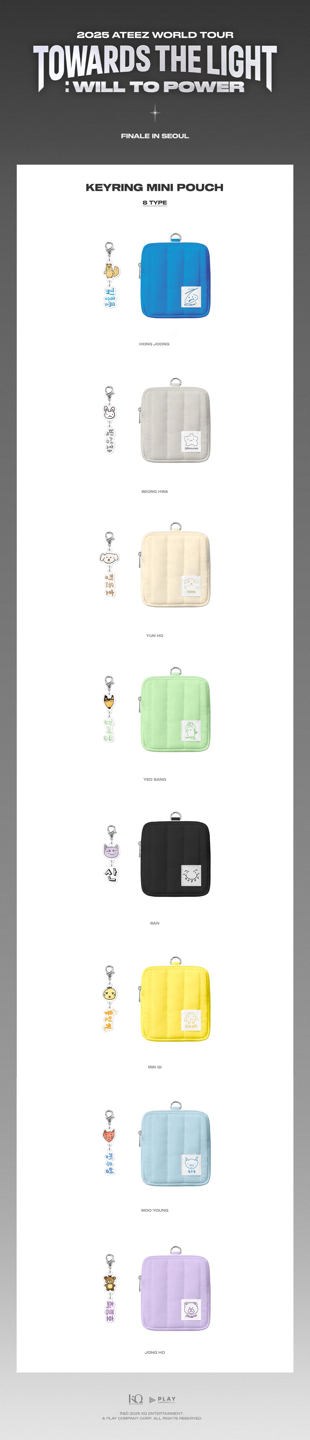 ATEEZ -	2025 ATEEZ WORLD TOUR TOWARDS THE LIGHT WILL TO POWER FINALE IN SEOUL : KEYRING MINI POUCH (SEONG HWA)