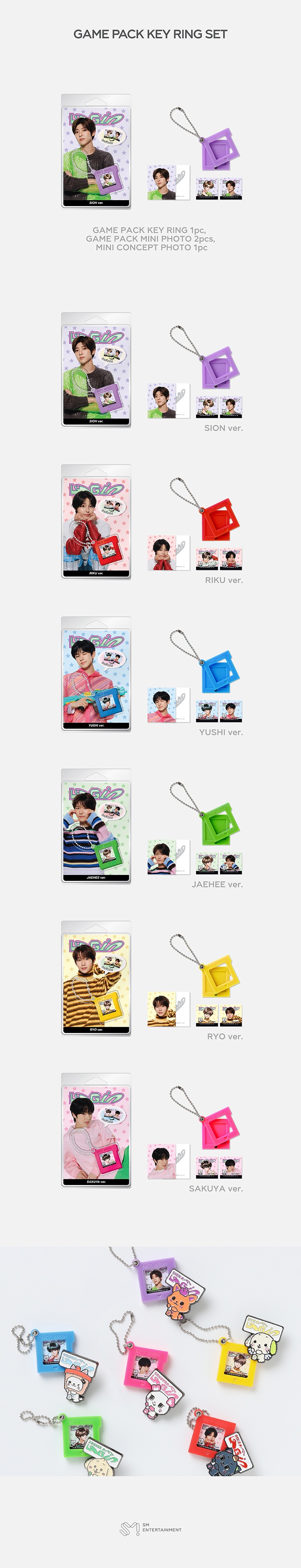 NCT WISH - ASIA TOUR 'LOG in' MD: GAME PACK KEY RING SET (RIKU)