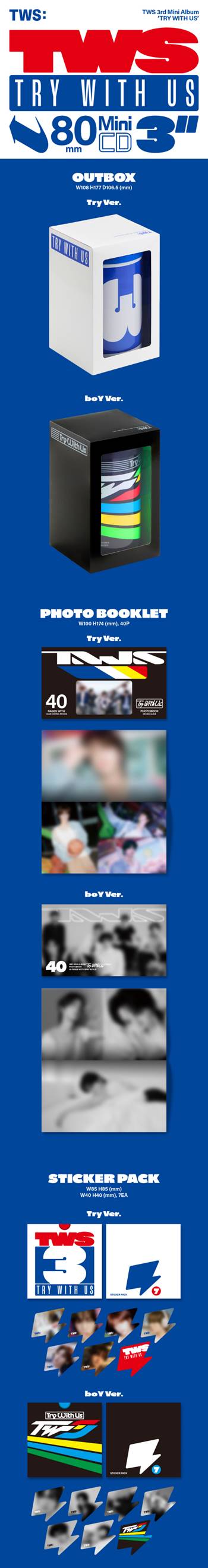 TWS - 3rd Mini Album ‘TRY WITH US’ (Try Ver./ Boy Ver.) (Random Ver.)