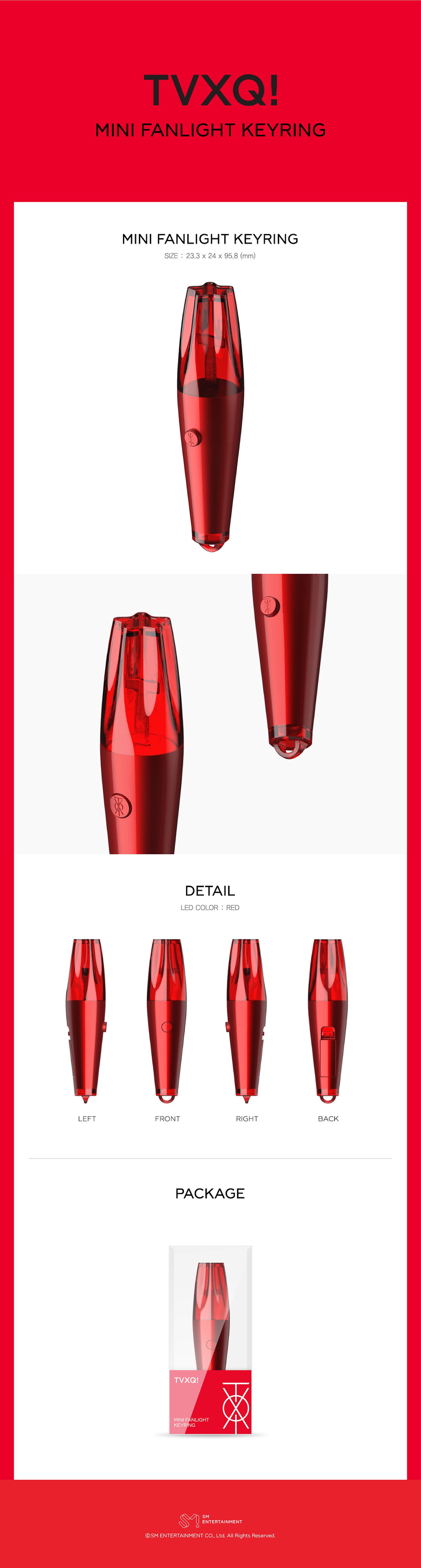 TVXQ! - MINI FANLIGHT KEYRING (LR41 batteries included)