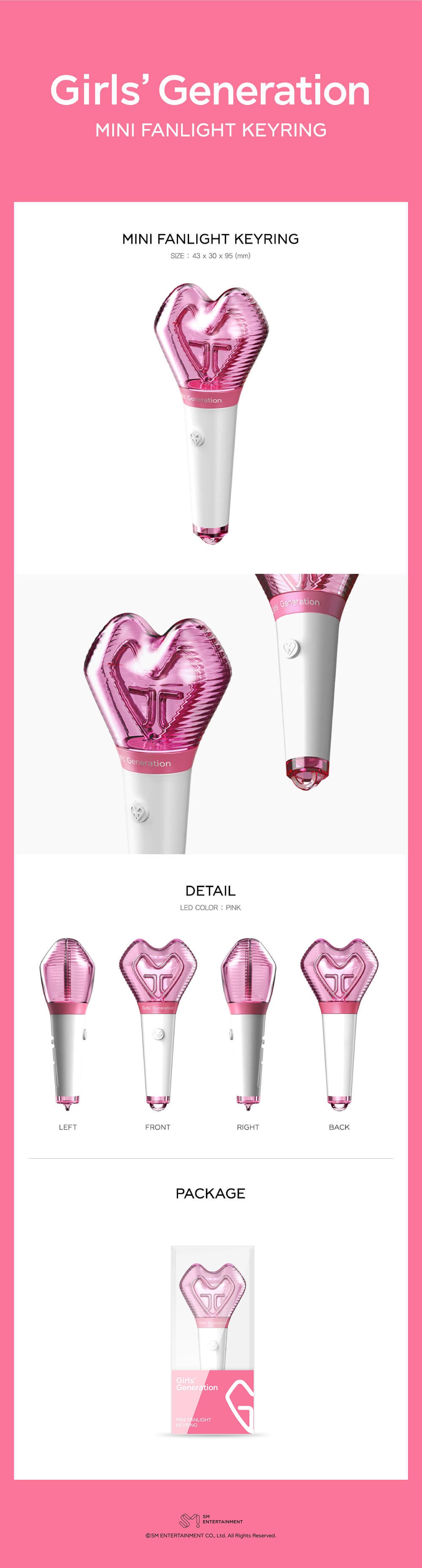 GIRLS' GENERATION - MINI FANLIGHT KEYRING (LR41 batteries included)