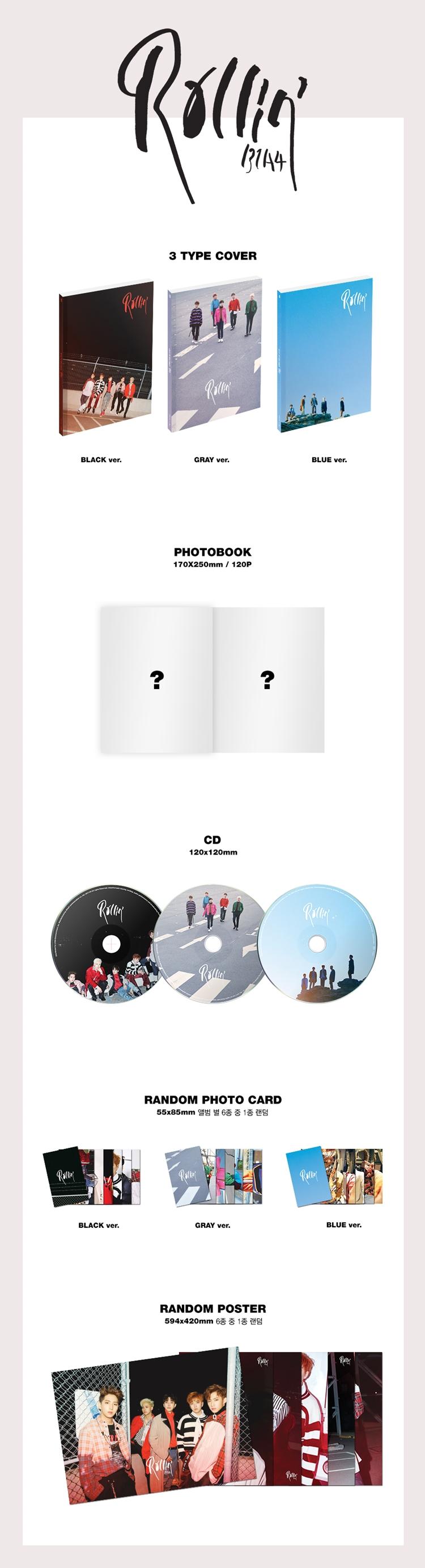 B1A4 - 7th Mini / ROLLIN [BLACK/BLUE/GRAY Ver.Random]