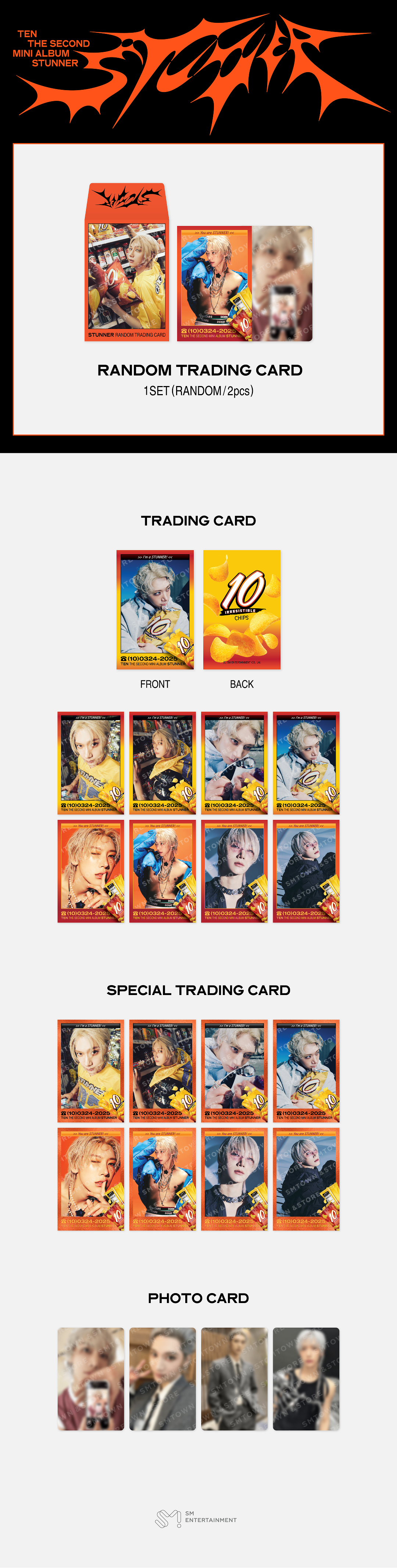 TEN - 'STUNNER' MD : RANDOM TRADING CARD SET
