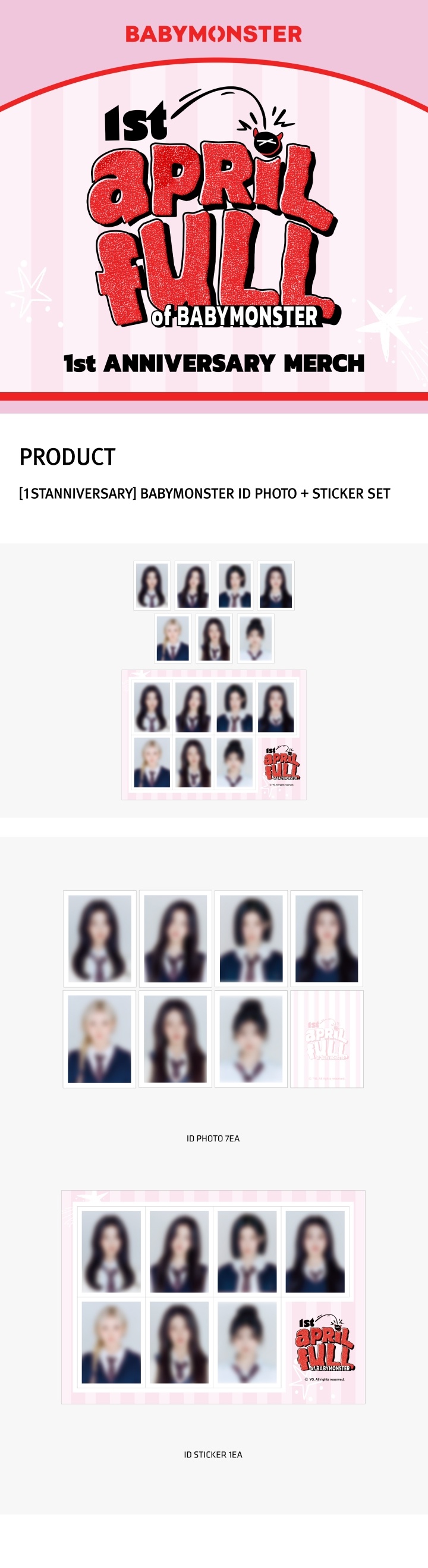 BABYMONSTER - [1STANNIVERSARY] BABYMONSTER ID PHOTO + STICKER SET