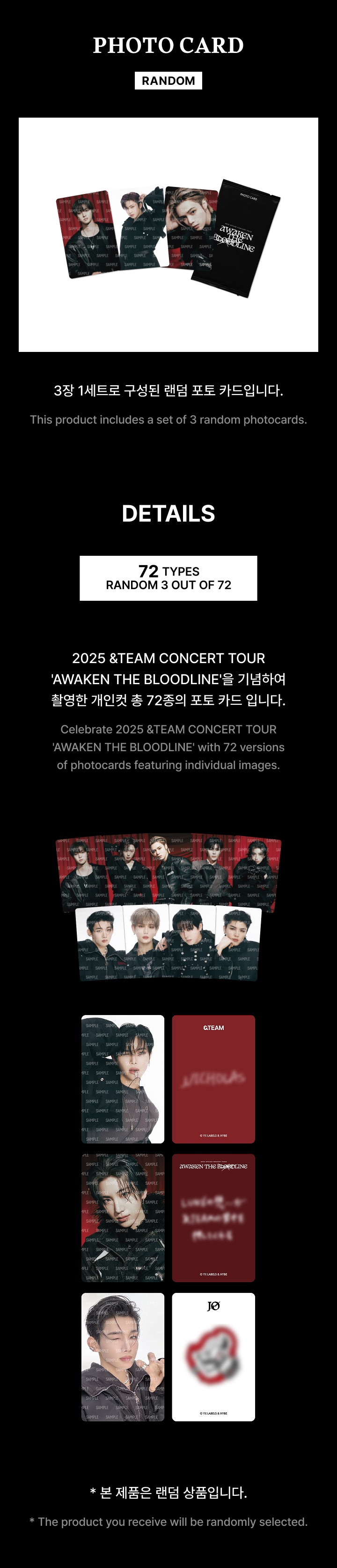 &TEAM - 2025 &TEAM CONCERT TOUR 'AWAKEN THE BLOODLINE' PHOTO CARD