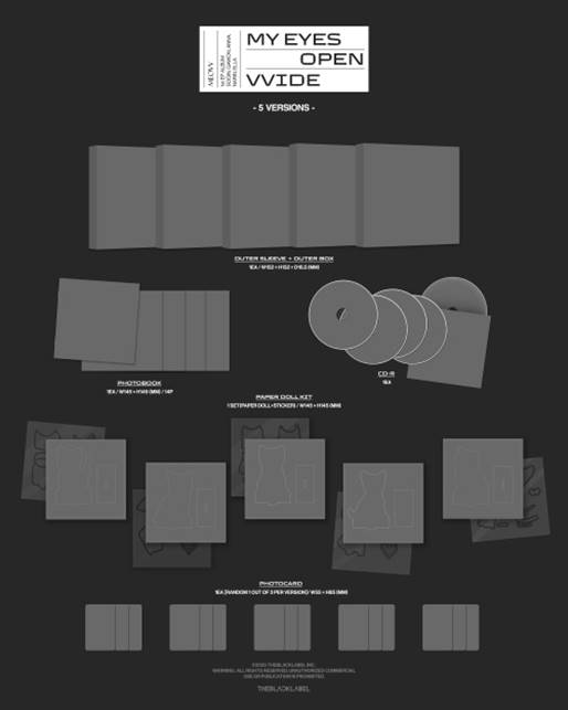 MEOVV - 1st EP ALBUM 'MY EYES OPEN VVIDE' (MEOVV ver.)(Random Ver.)