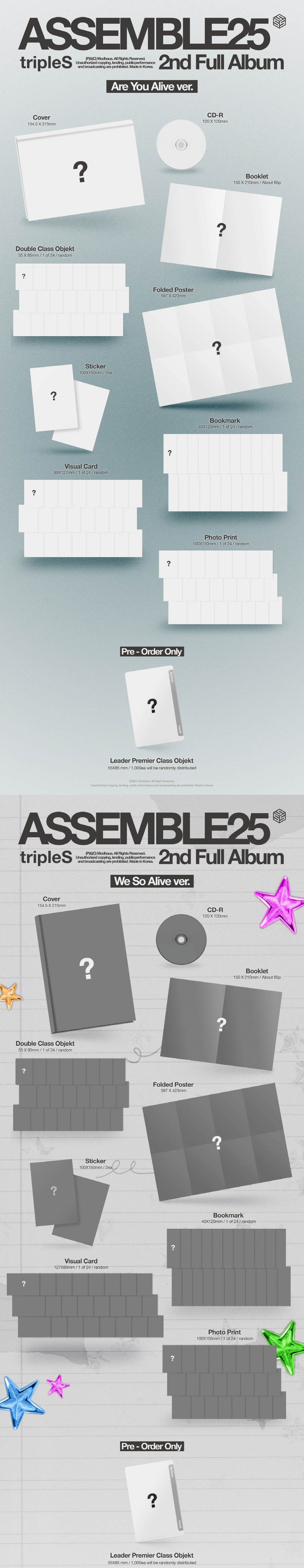tripleS - 2nd Full Album [ASSEMBLE25] (Are You Alive ver. / We So Alive ver.) (Random ver)
