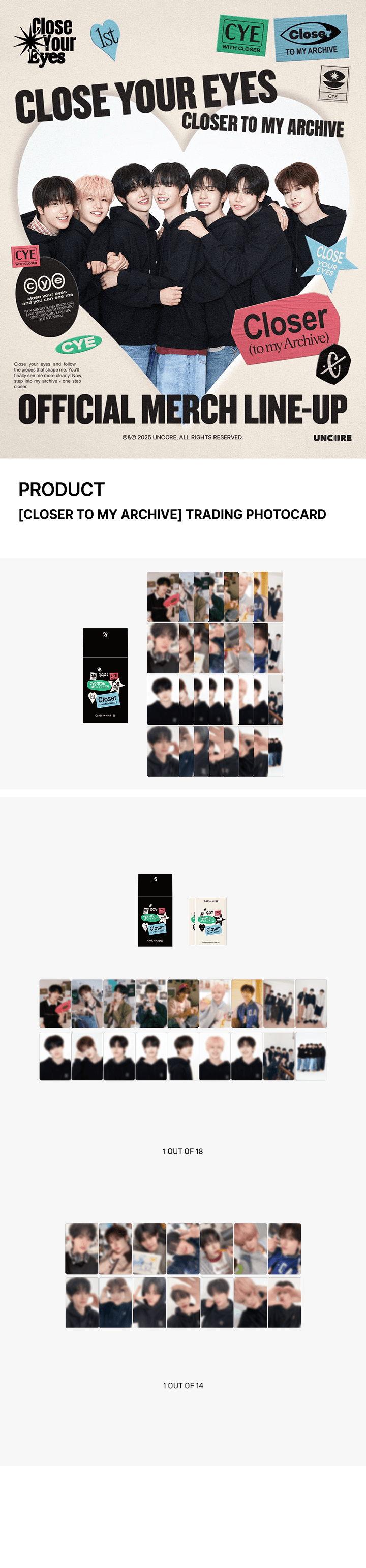 CLOSEYOUREYES - [CLOSER TO MY ARCHIVE] TRADING PHOTOCARD