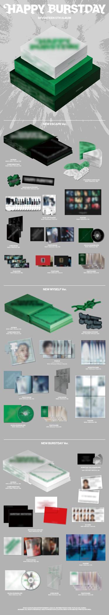 SEVENTEEN - 5th Album ‘HAPPY BURSTDAY’ (Random ver)