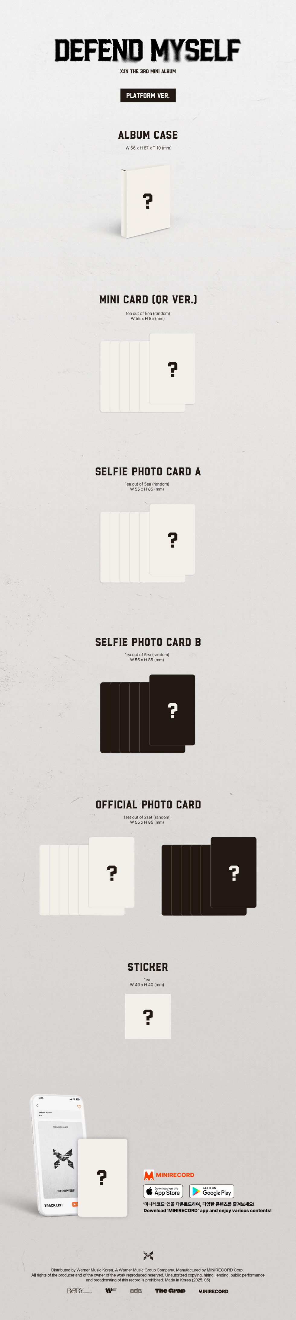 X:IN - 3RD MINI ALBUM [Defend Myself] (Platform Ver.)