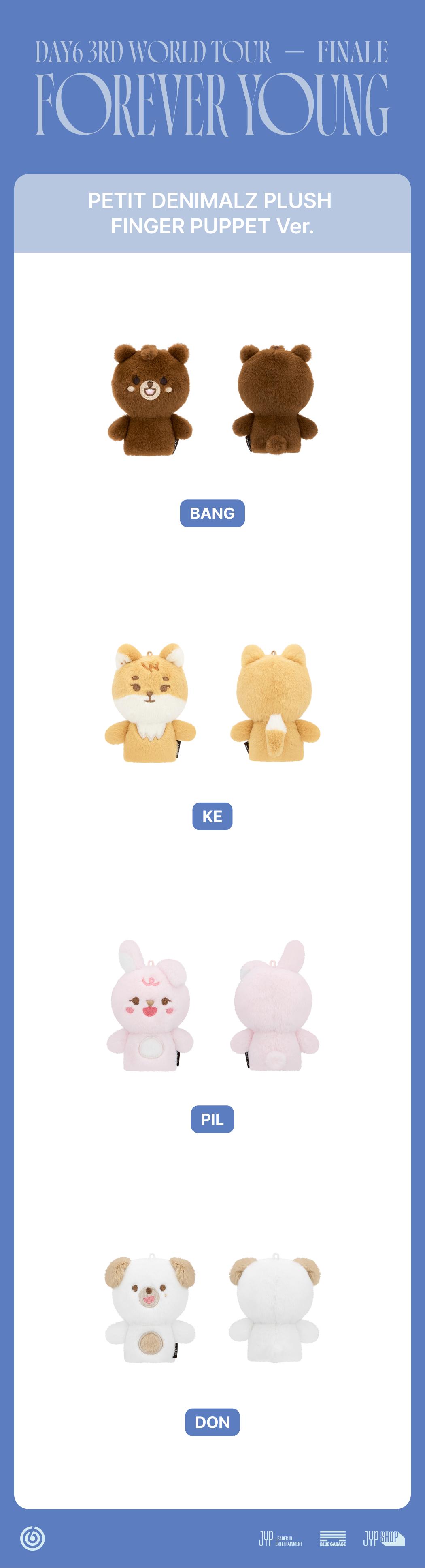 DAY6 - 'FOREVER YOUNG FINALE' MD : PETIT DENIMALZ PLUSH FINGER PUPPET Ver. (BANG ver)
