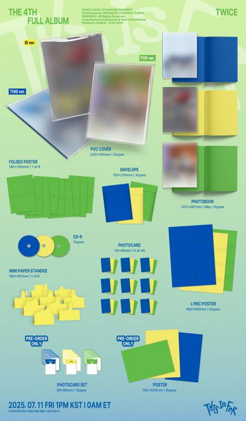 TWICE - 4TH FULL ALBUM "THIS IS FOR" (THIS ver. / IS ver. / FOR ver.) (Random Ver.)