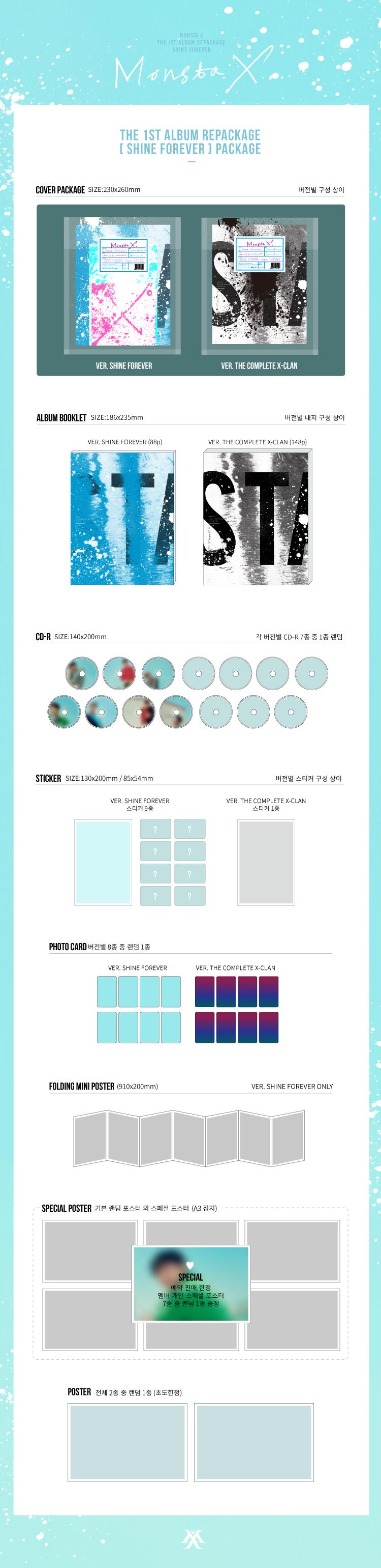 MONSTA X - Vol.1 Repackage / SHINE FOREVER
