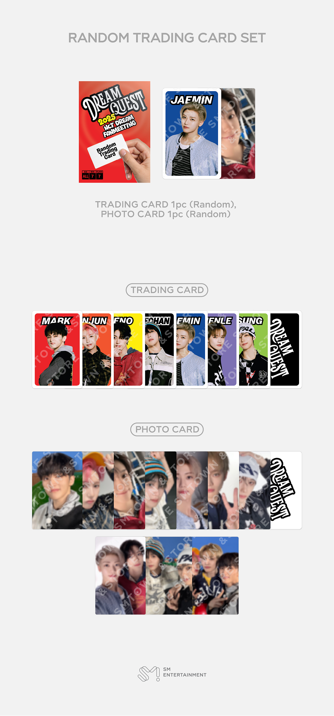 NCT DREAM - FANMEETING <DREAM QUEST> MD: RANDOM TRADING CARD SET
