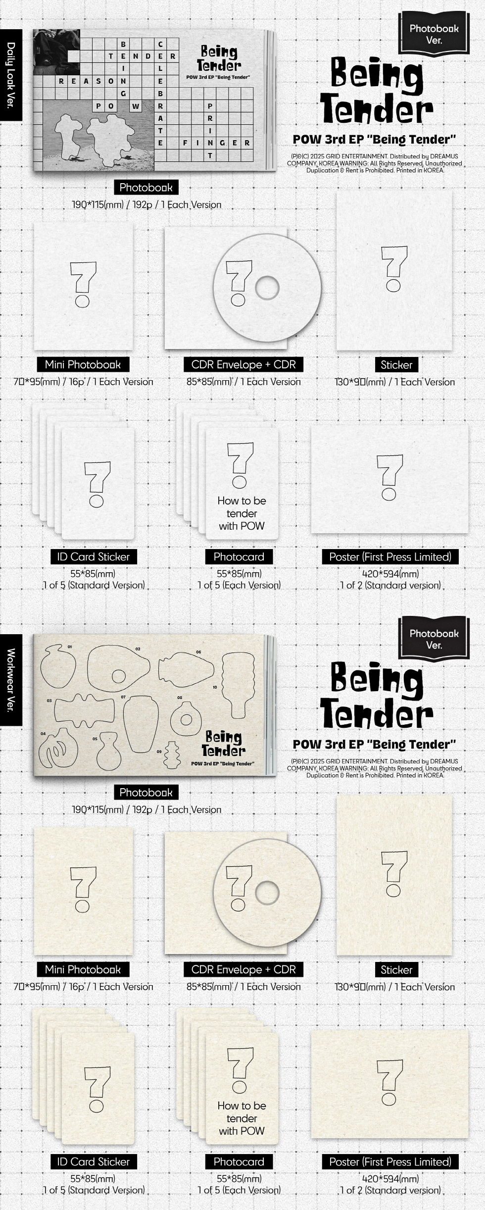 POW - 3rd Mini Album [Being Tender] Photobook Ver. (Random Ver.)