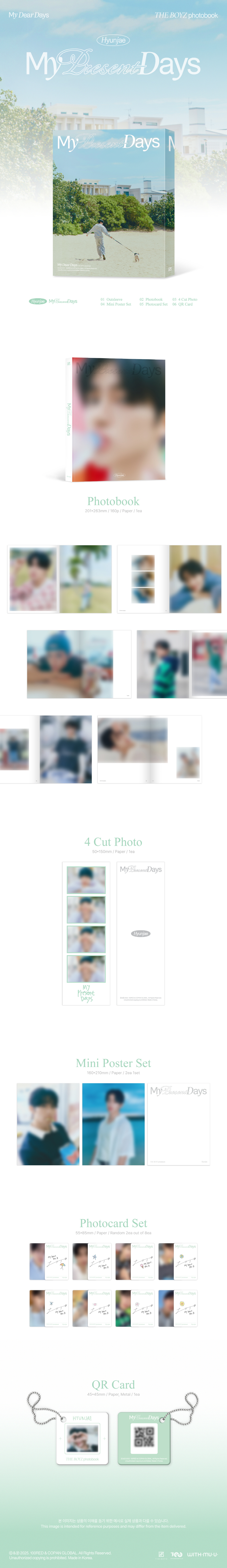 THE BOYZ - My Dear Days THE BOYZ photobook [HYUNJAE - MY Present Days] + Random Photocard 1ea