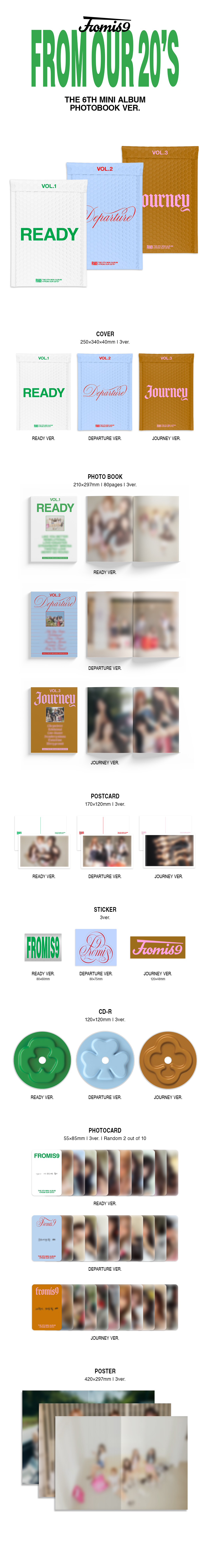 FROMIS_9 - 6TH MINI ALBUM [FROM OUR 20’S] [Photobook Ver.] (Random Ver.)