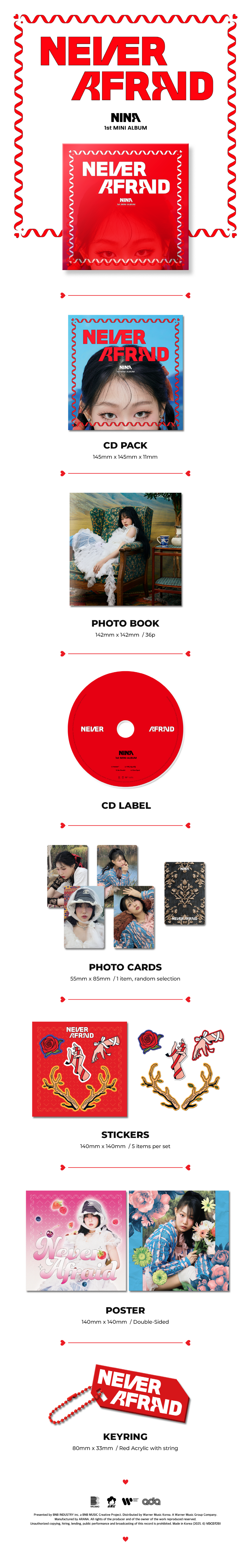 NINA - 1ST MINI ALBUM [NEVER AFRAID]
