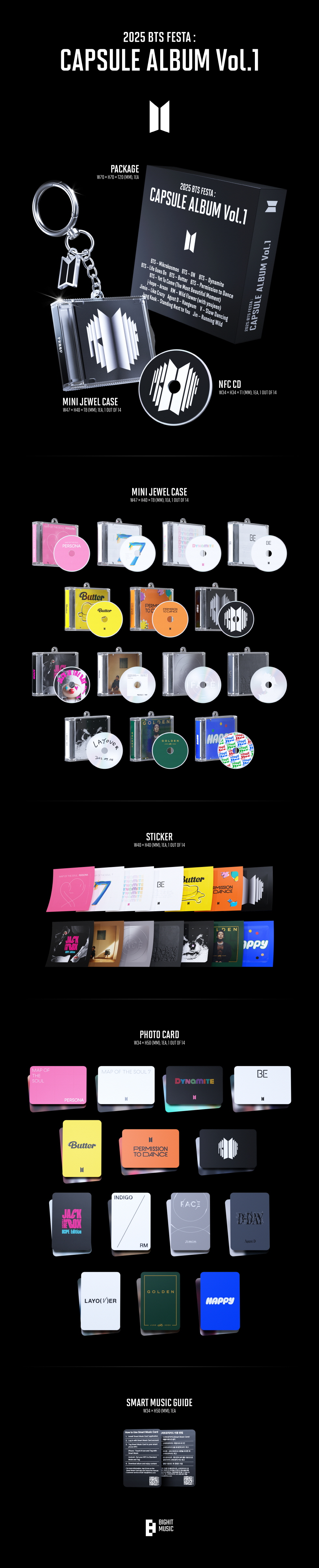 BTS - 2025 BTS FESTA : CAPSULE ALBUM VOL.1 (Random Ver.)