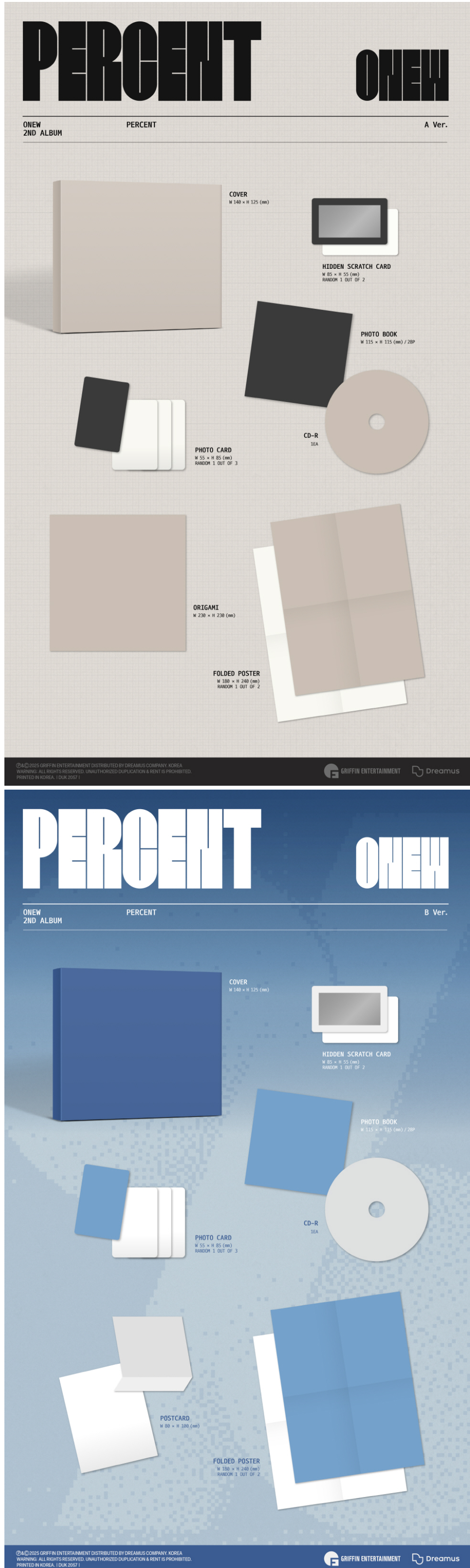 ONEW - 2TH ALBUM [PERCENT] (Digipack Ver.) (Random Ver.)