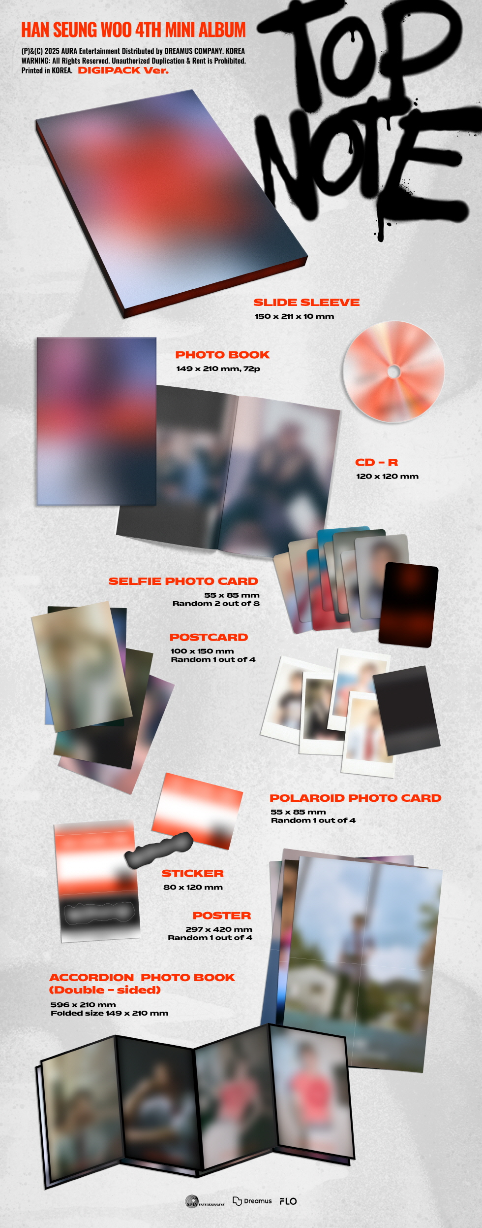 HAN SEUNG WOO - 4TH MINI ALBUM [TOP NOTE] (Random Ver.)