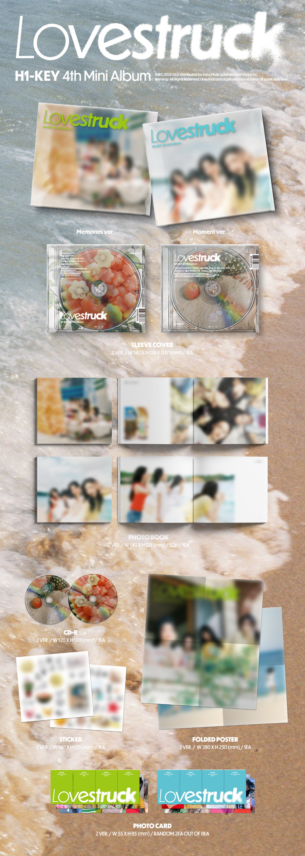 H1-KEY - 4TH MINI ALBUM [LOVESTRUCK] (Random Ver.)