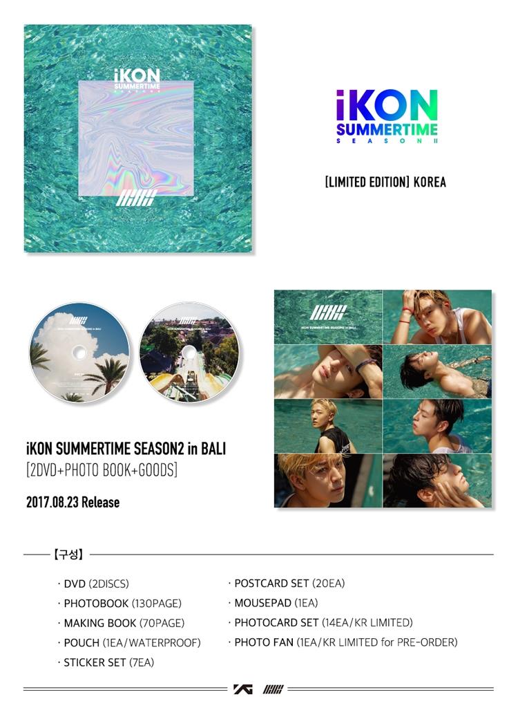 iKON SUMMERTIME SEASON2 IN BALI DVD (2DISC+130P Photobook)