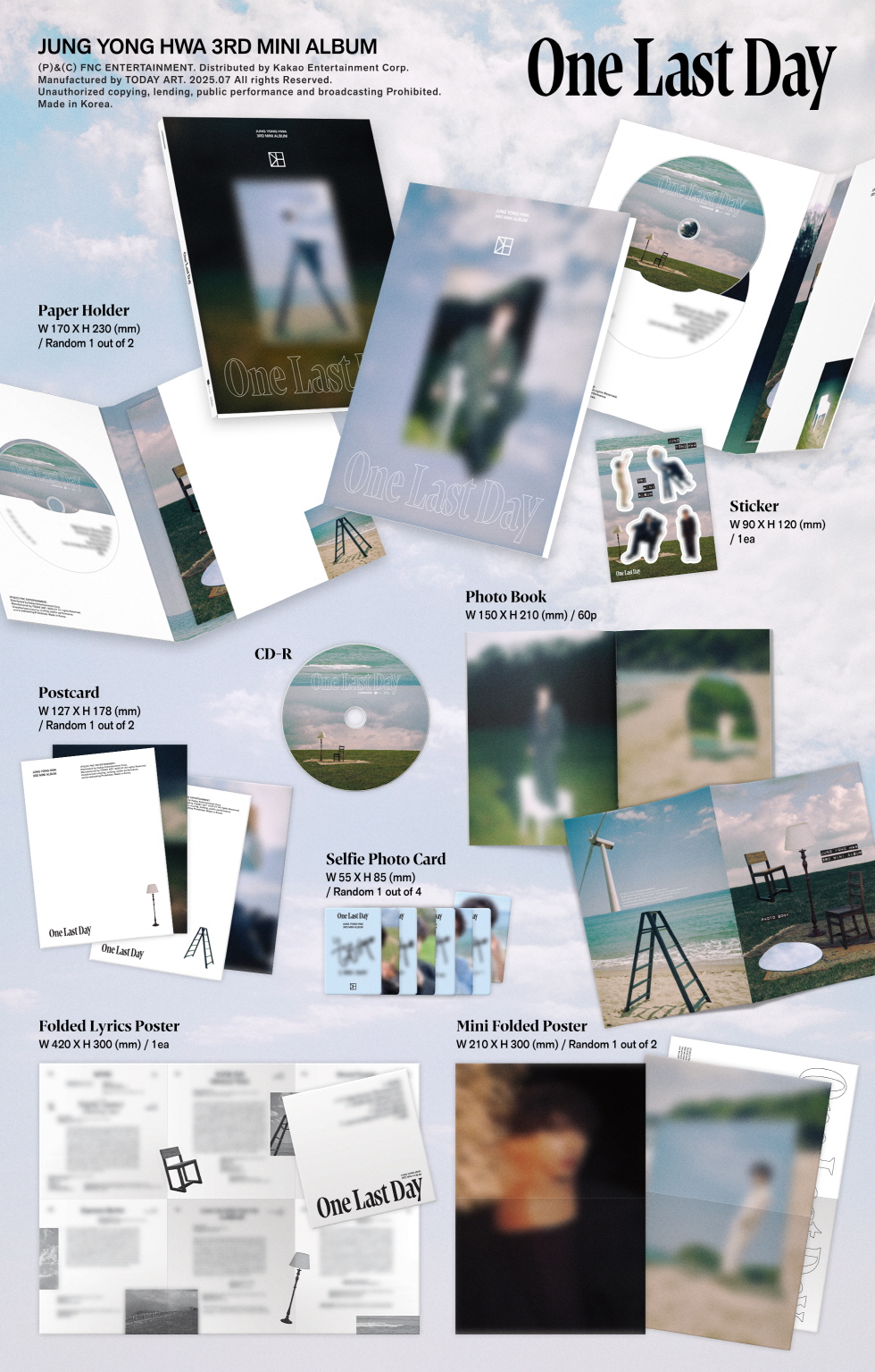 JUNG YONGHWA - 3rd Mini Album [One Last Day] (PHOTO BOOK Ver.)(Random Ver.)