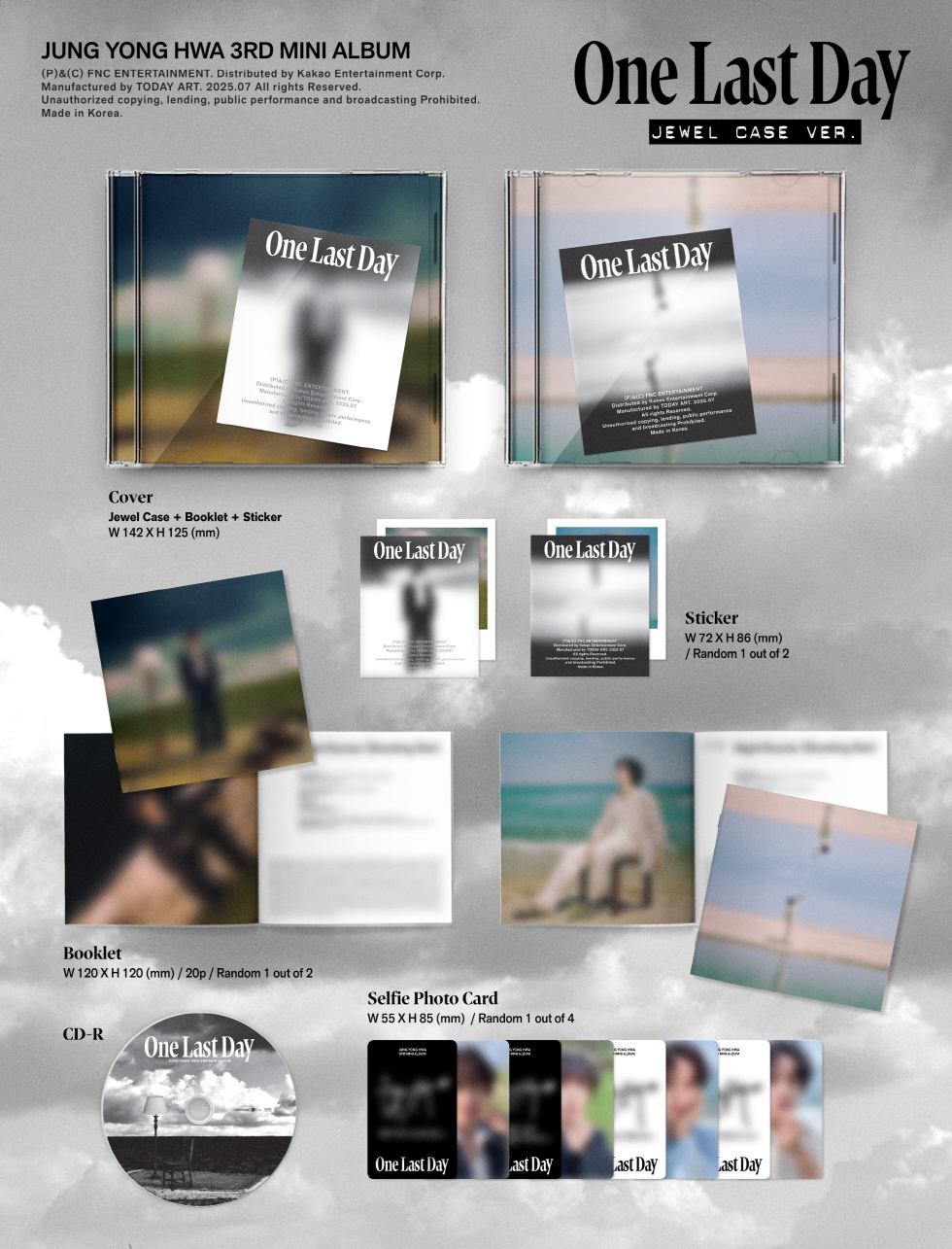 JUNG YONGHWA - 3rd Mini Album [One Last Day] (Random Ver.)
