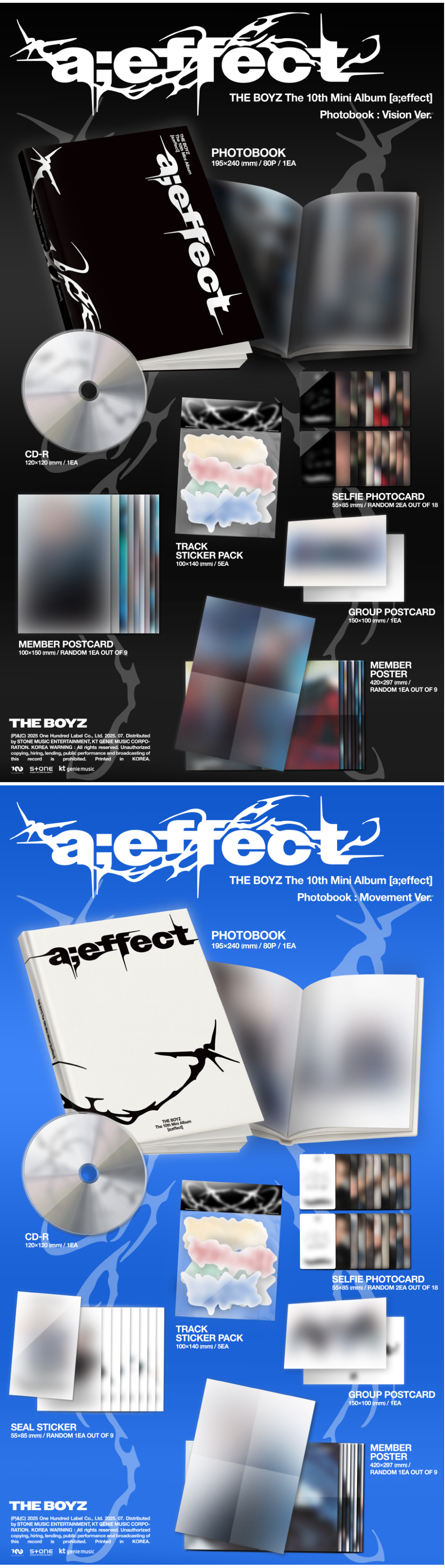 THE BOYZ - The 10th Mini Album [a;effect] (Vision Ver./ Movement Ver.) (Random Ver.)