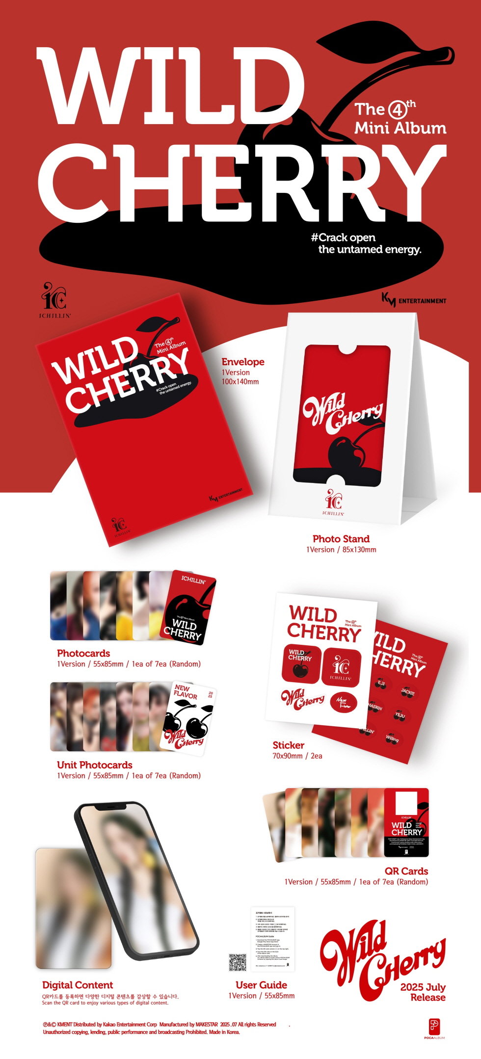 ICHILLIN’ - 4TH MINI ALBUM [WILD CHERRY] (POCA ALBUM)