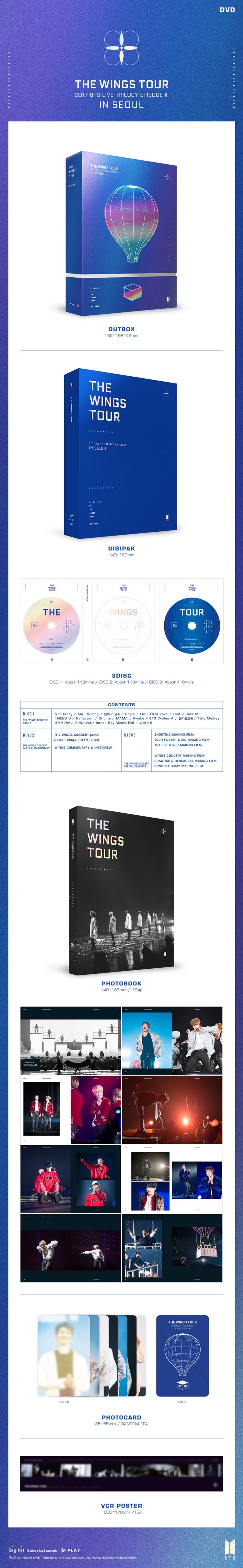 BTS - 2017 LIVE TRILOGY EPISODE III THE WINGS TOUR IN SEOUL CONCERT (DVD))