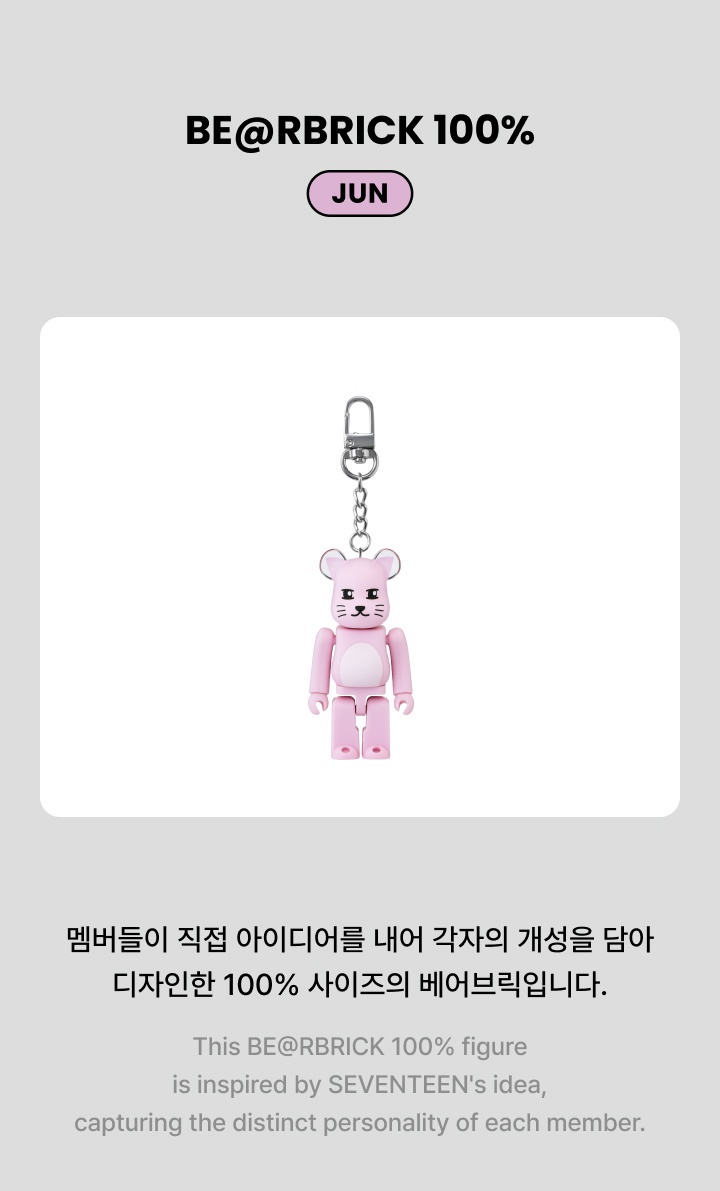 SEVENTEEN - BE@RBRICK 100% (JUN)