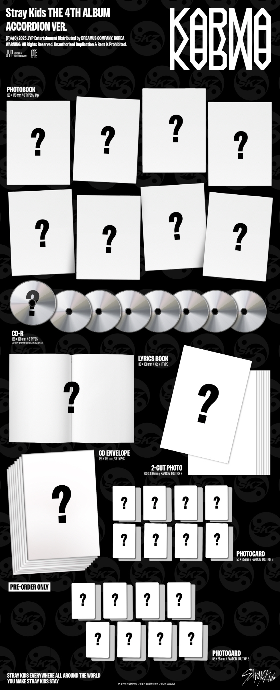 Stray Kids - 4TH ALBUM [KARMA] (ACCORDION VER.) (Random Ver.)