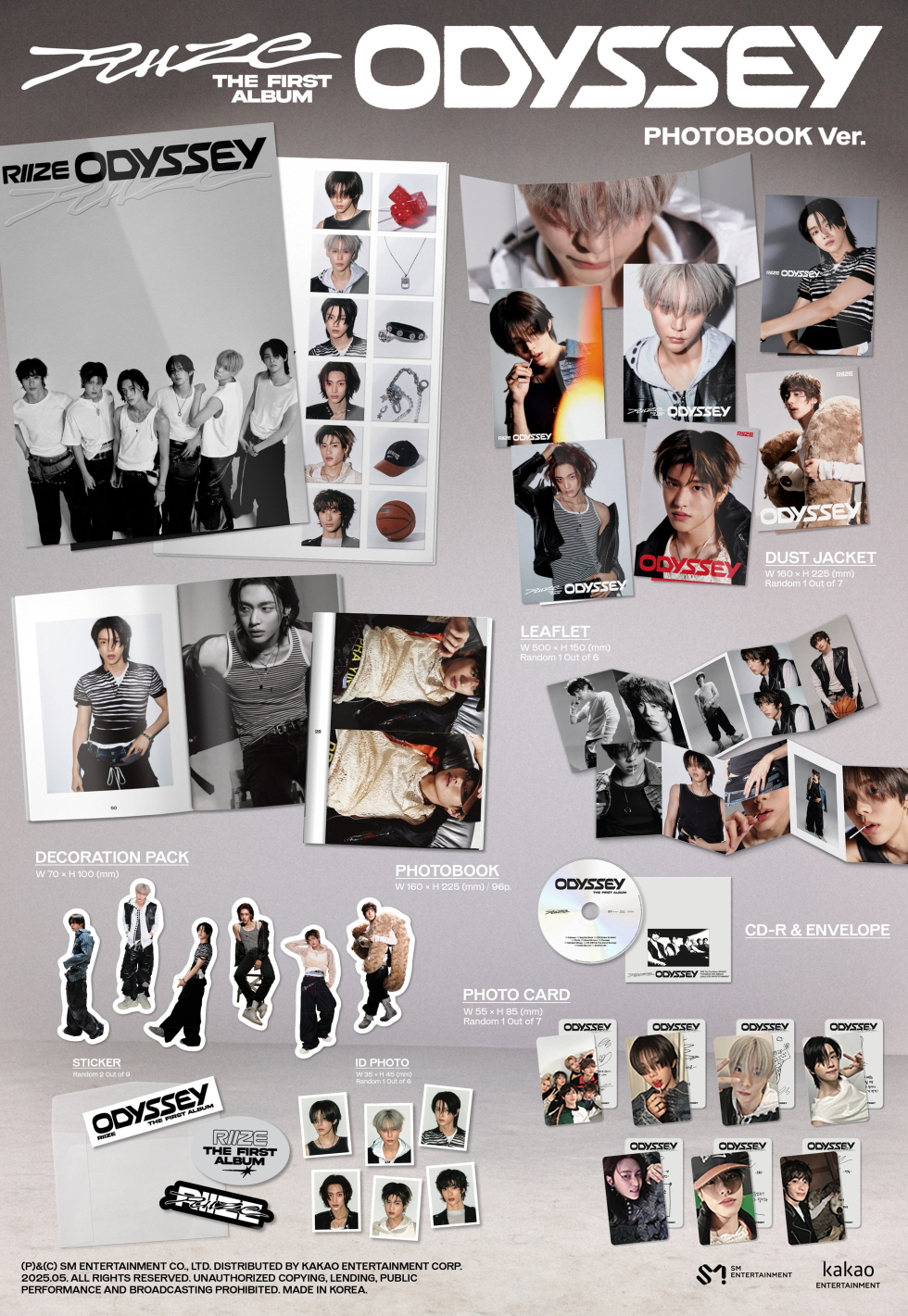 [LUCKY DRAW] RIIZE - 1st Album [ODYSSEY] (PHOTOBOOK Ver.) (Random Ver.) + Random Photocard (UPLUS)