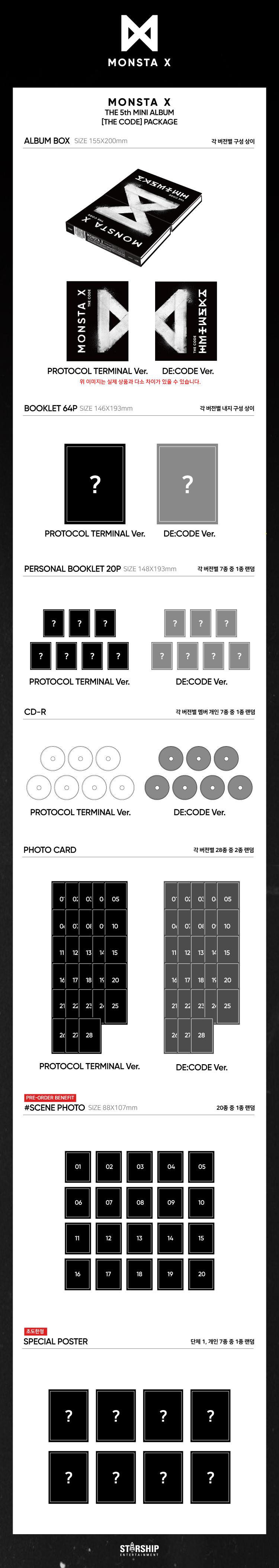 MONSTA X - 5th Mini / [THE CODE](Random ver)