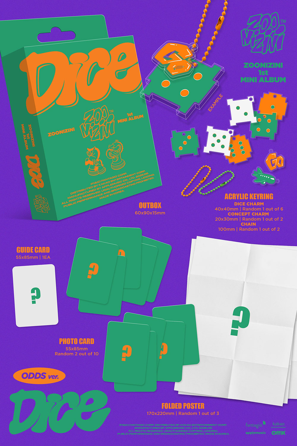 ZOONIZINI (ASTRO) - 1ST MINI ALBUM [DICE] (Random Ver.) (META)
