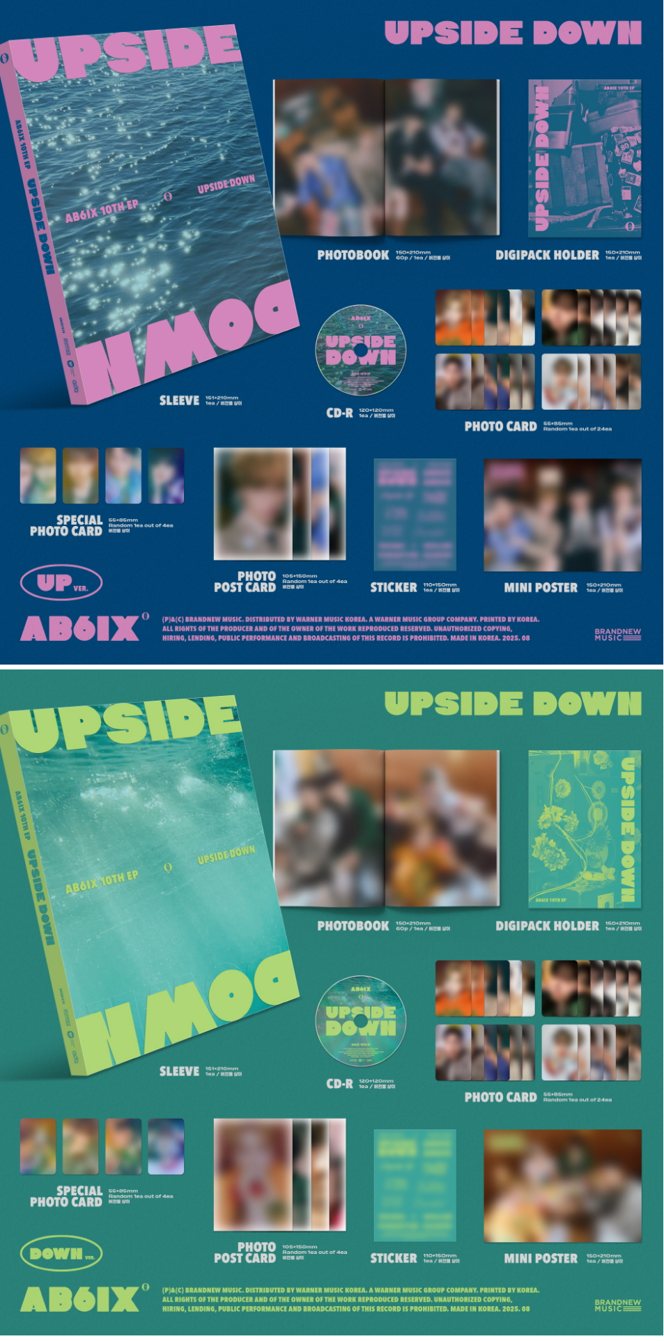 AB6IX - 10TH EP [UPSIDE DOWN] [Photobook VER.] (UP Ver. / DOWN Ver.) (Random Ver.)