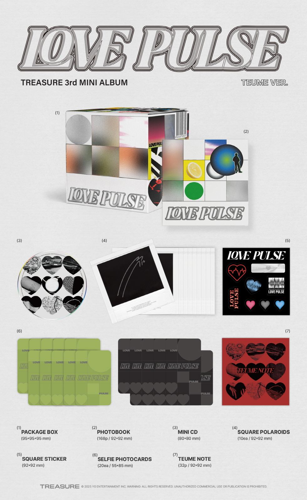 TREASURE - 3rd MINI ALBUM [LOVE PULSE] (Random Ver.)