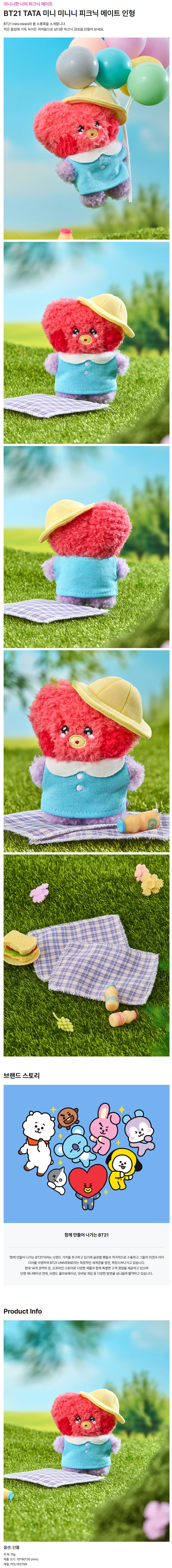 BT21 - TATA mini minini PLUSH PICNIC MATE