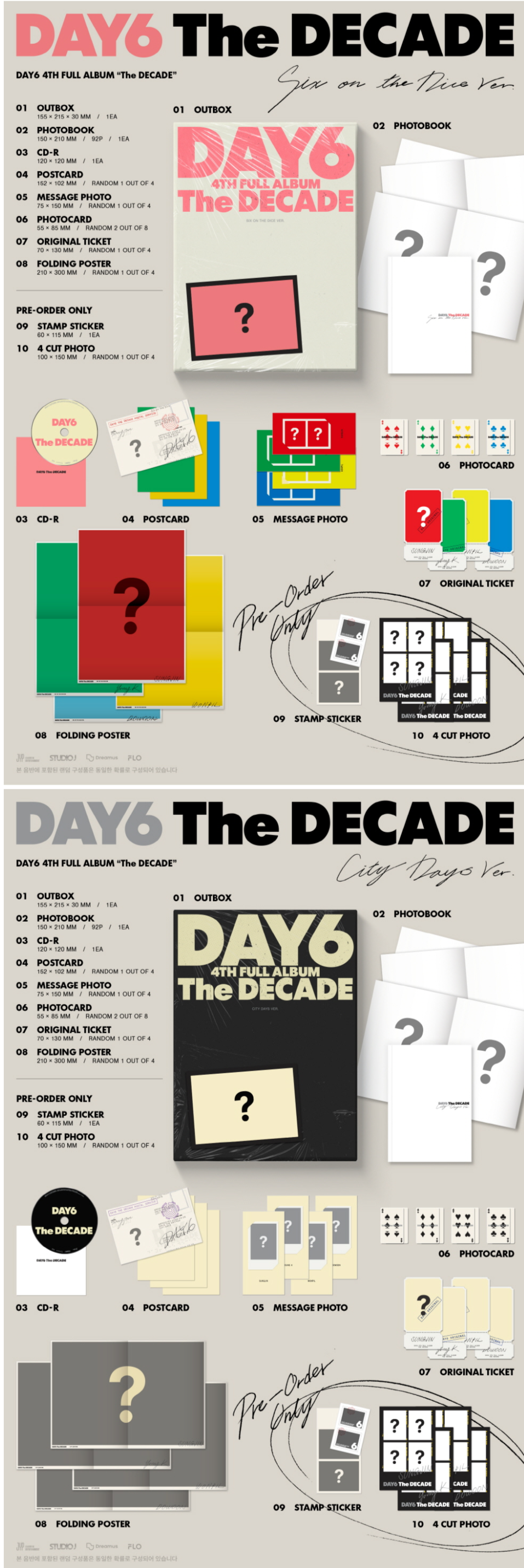 DAY6 - The DECADE (BADDIE Ver./ ATTITUDE Ver.) (Random Ver.)