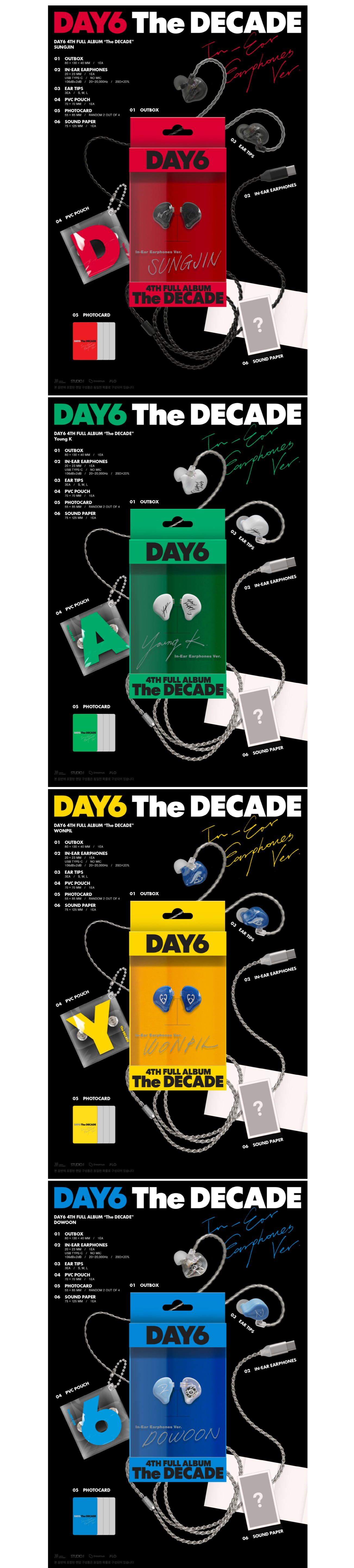 DAY6 - The DECADE (IN-EAR EARPHONES VER.) (Random Ver.)