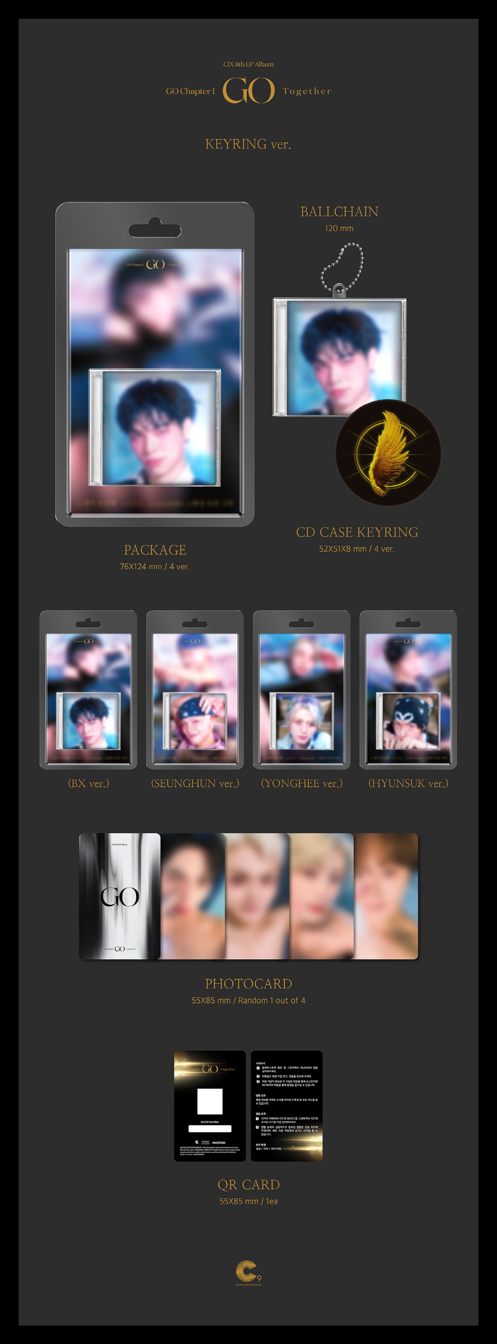 CIX - 8TH MINI ALBUM [GO CHAPTER 1 : GO TOGETHER] (KEYRING VER.) (Random Ver.)