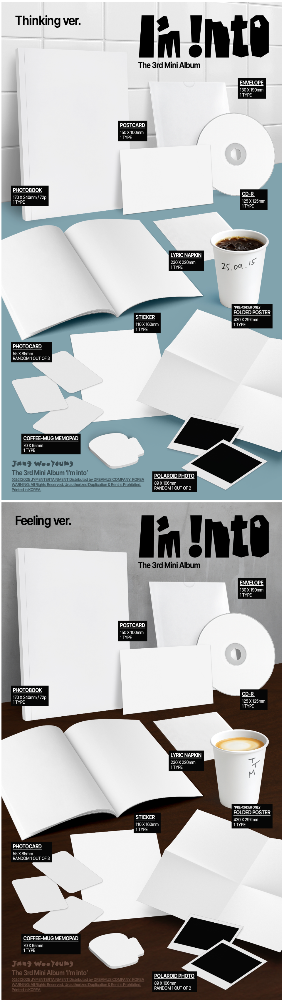 Jang Wooyoung - 3RD MINI ALBUM [I’m into] (Thinking/Feeling ver.) (Random Ver.)