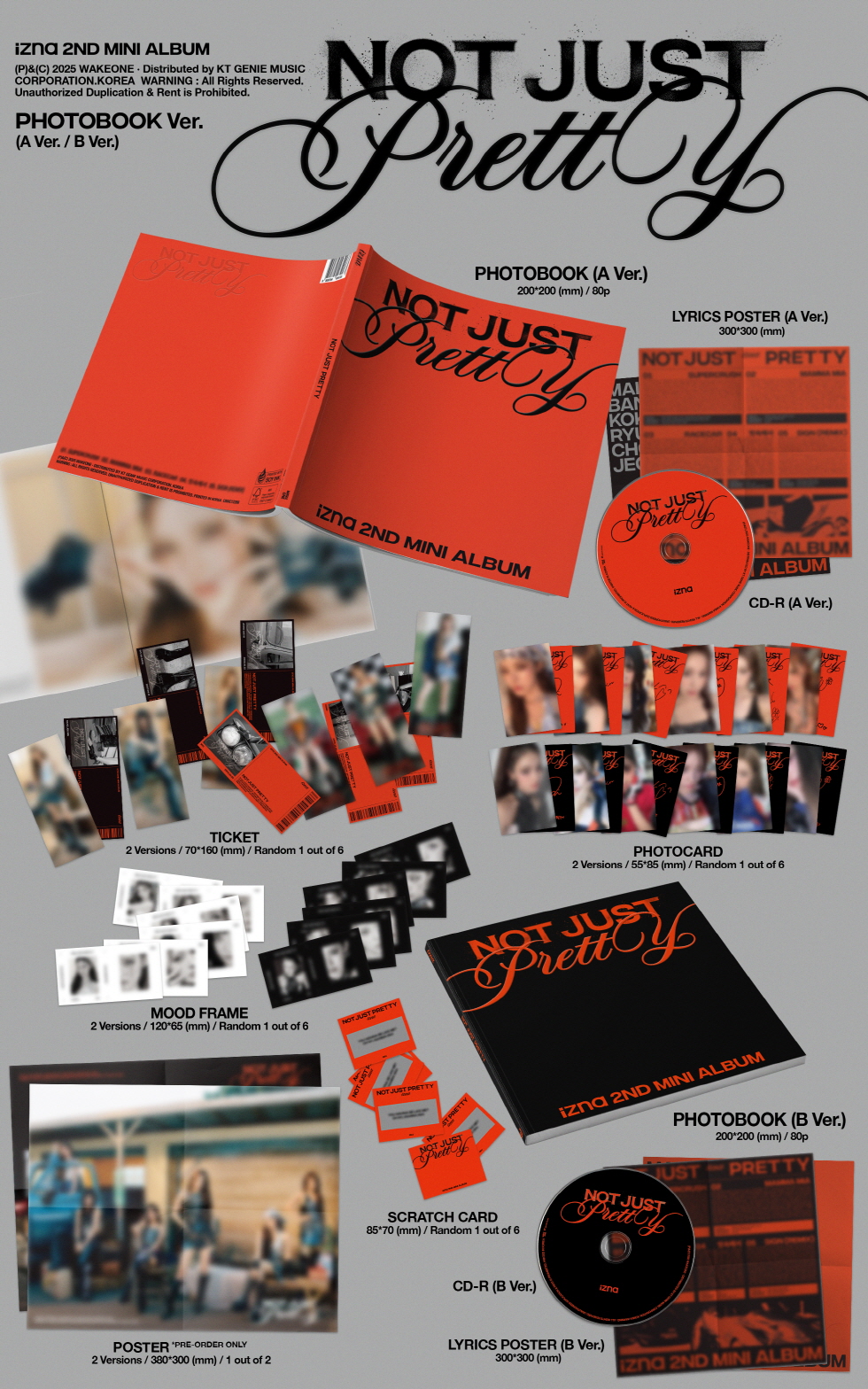 izna - 2ND MINI ALBUM [Not Just Pretty] PHOTOBOOK Ver. (A Ver. / B Ver.) (Random Ver.)