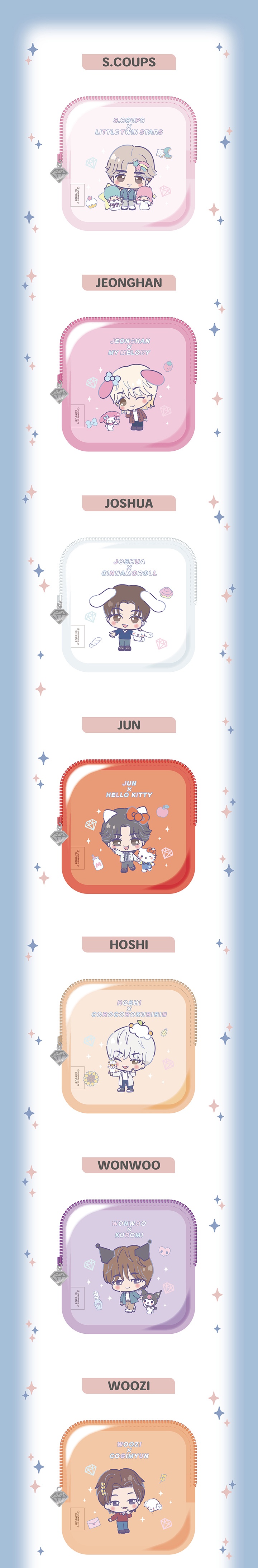 SEVENTEEN - SEVENTEEN x SANRIO CHARACTERS collab : Square Pouch (HOSHI)