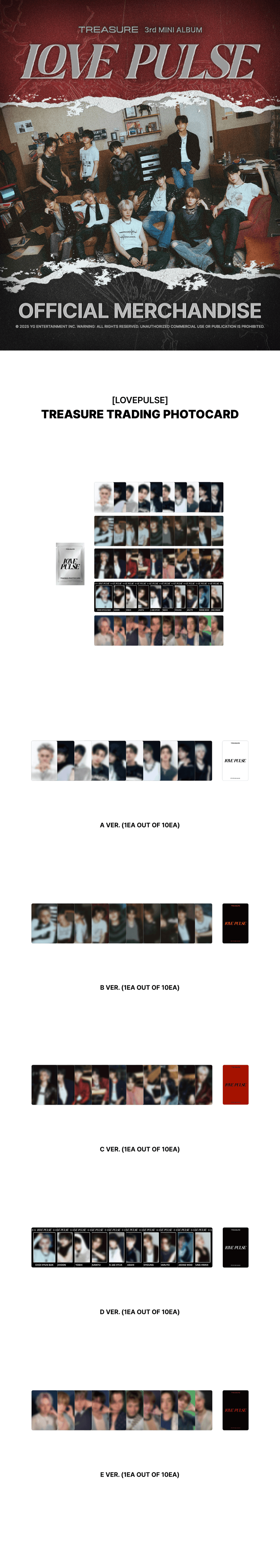 TREASURE - [LOVEPULSE] TREASURE TRADING PHOTOCARD