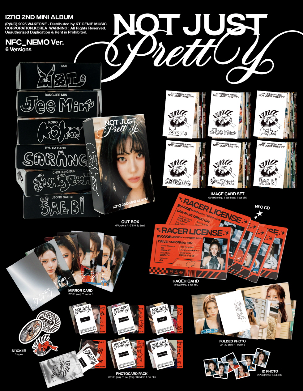 izna - 2nd Mini Album [Not Just Pretty] NFC_Nemo Ver. (Random Ver.)